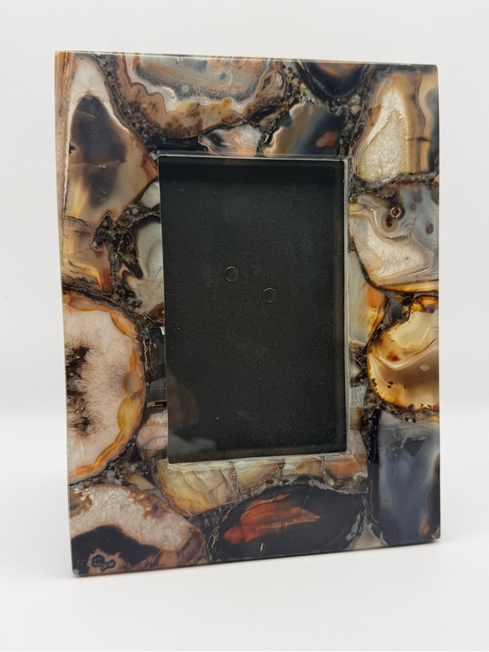 Agate Stone Photo Frame - Brown Accent